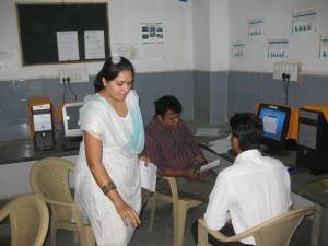 Chaitali and James prepping a student for an interview. 