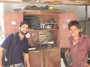 Rick with a local entrepreneur. 